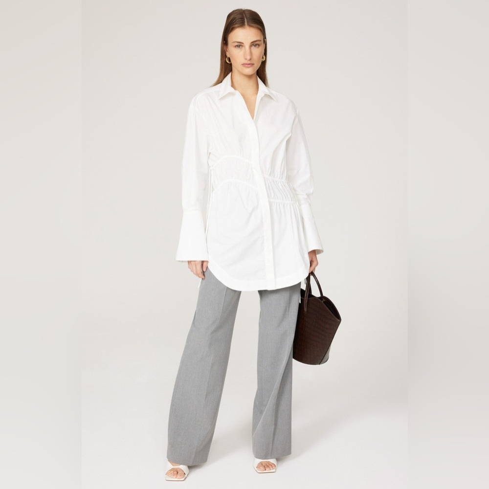 Suboo Sia Drawcord Shirt‎ White